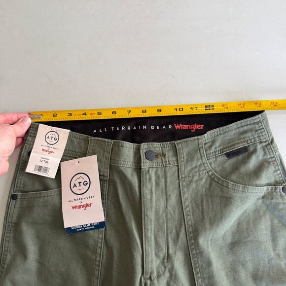Wrangler All Terrain Gear Green Sierra Slim Mid Rise Pants Womens sz 12 Tall NEW - Picture 7 of 9